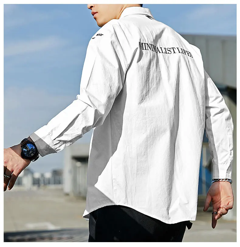

Men Black Shirts 2020 Spring Men's Solid Long Sleeve Shirts Man Basic Turn-down Collar Business Dress Shirts Camisas Masculina