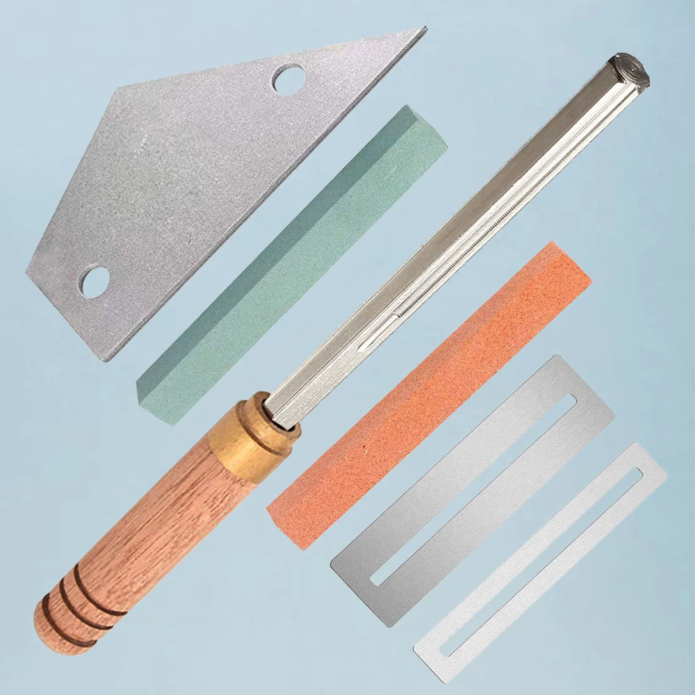 

Guitar Repair Tools Polishing Leveling Ruler Mats Simple Practical Useful Guitar Repair Tools (1pcs Wood Handle File, 2pcs Polis