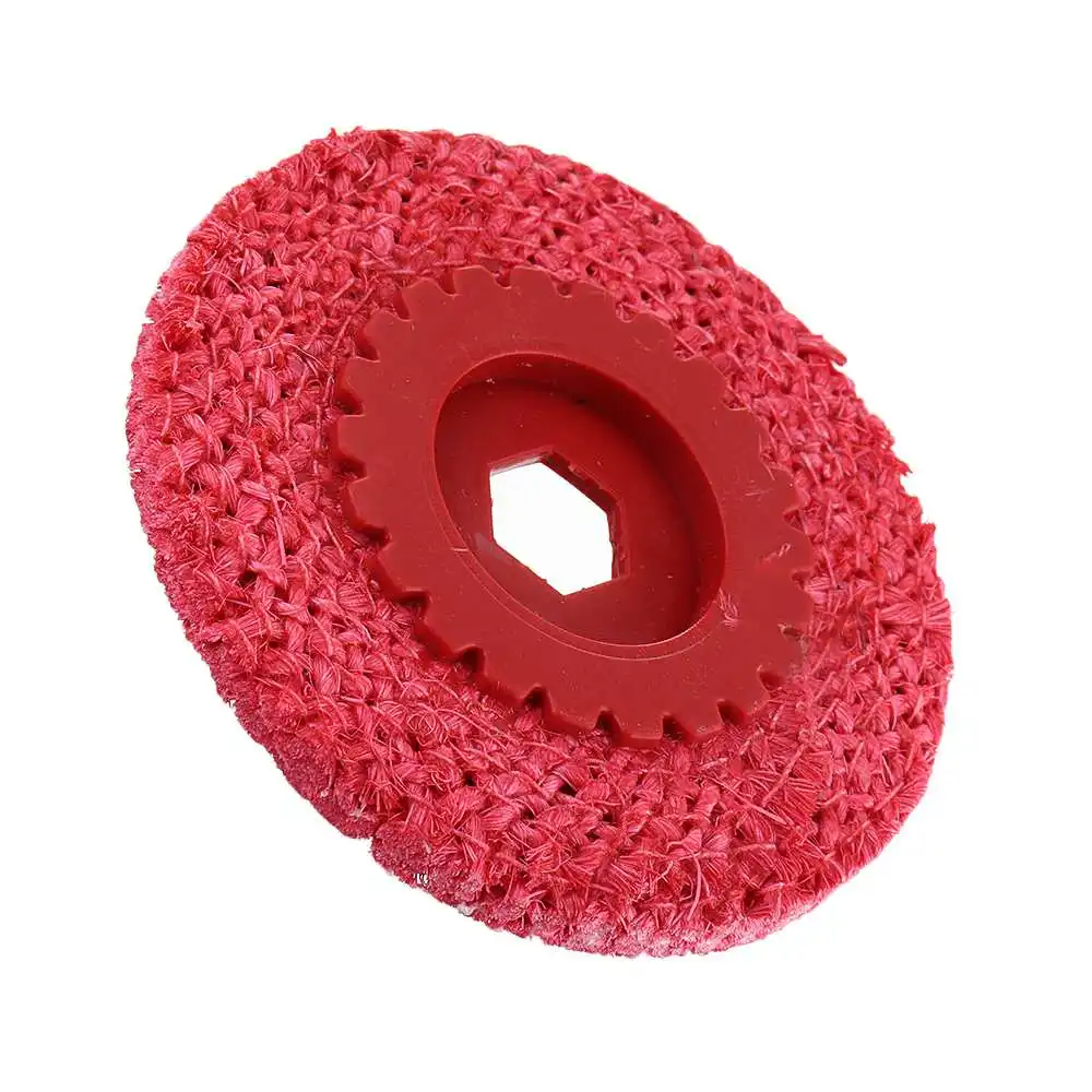 Stainless steel metal rough grinding angle grinder polishing tool red hemp rope polishing wheel
