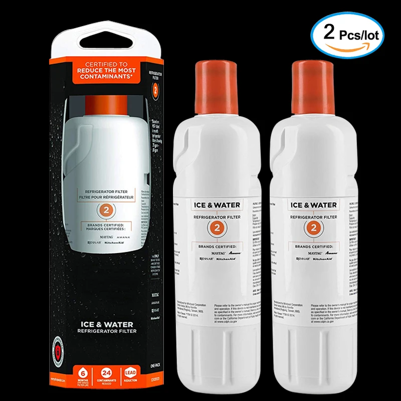 Refrigerator Water Filter 2, EDR2RXD1, Pack of 2