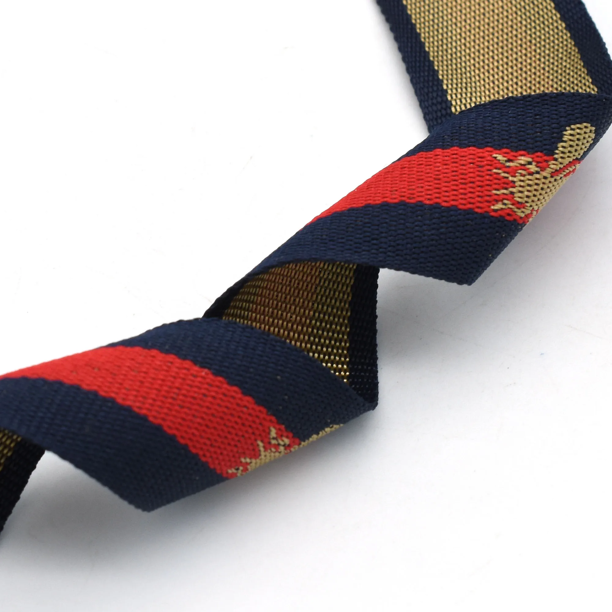 1''/1.5'' Navy Red Stripe Bee Soft Webbing Totes Belt Bag Purse Strap Dog Collar Key Fob Hardware Gift Decoration | Дом и сад