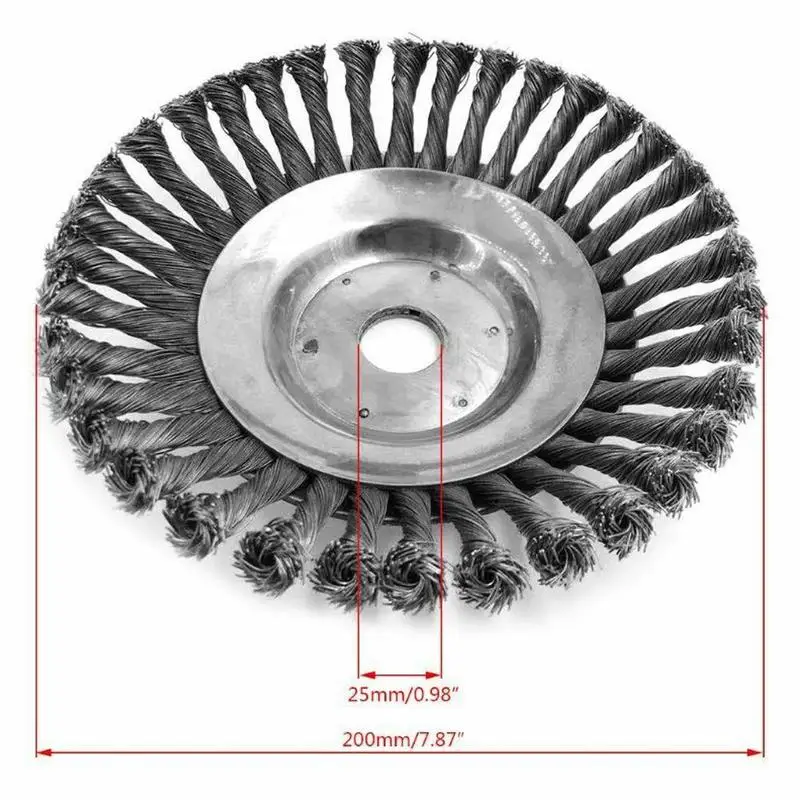 

8 Inch Weeding Brush Steel Wire Wheel Weed Grass Cutter Head Accessories High Performance Garden Lawn Mower Trimmer Tools Parts