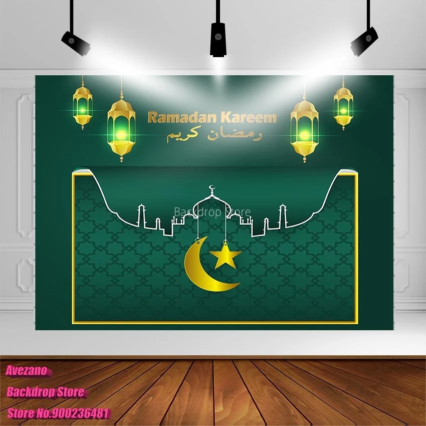 

ИД Мубарак Луна здание Рамадан кареем вечерние Фотофон детский портрет фотозона фоны фотографический фон фотосессия