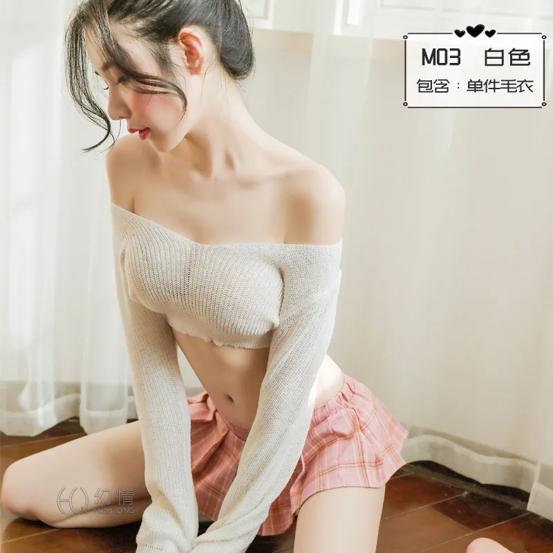 Женский трикотажный свитер с v-образным вырезом длинным рукавом и открытой