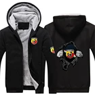 Мужская толстовка с капюшоном Abarth Scorpion, куртка с принтом логотипа, Повседневная зимняя утепленная флисовая хлопковая куртка реглан на молнии, мужской спортивный костюм