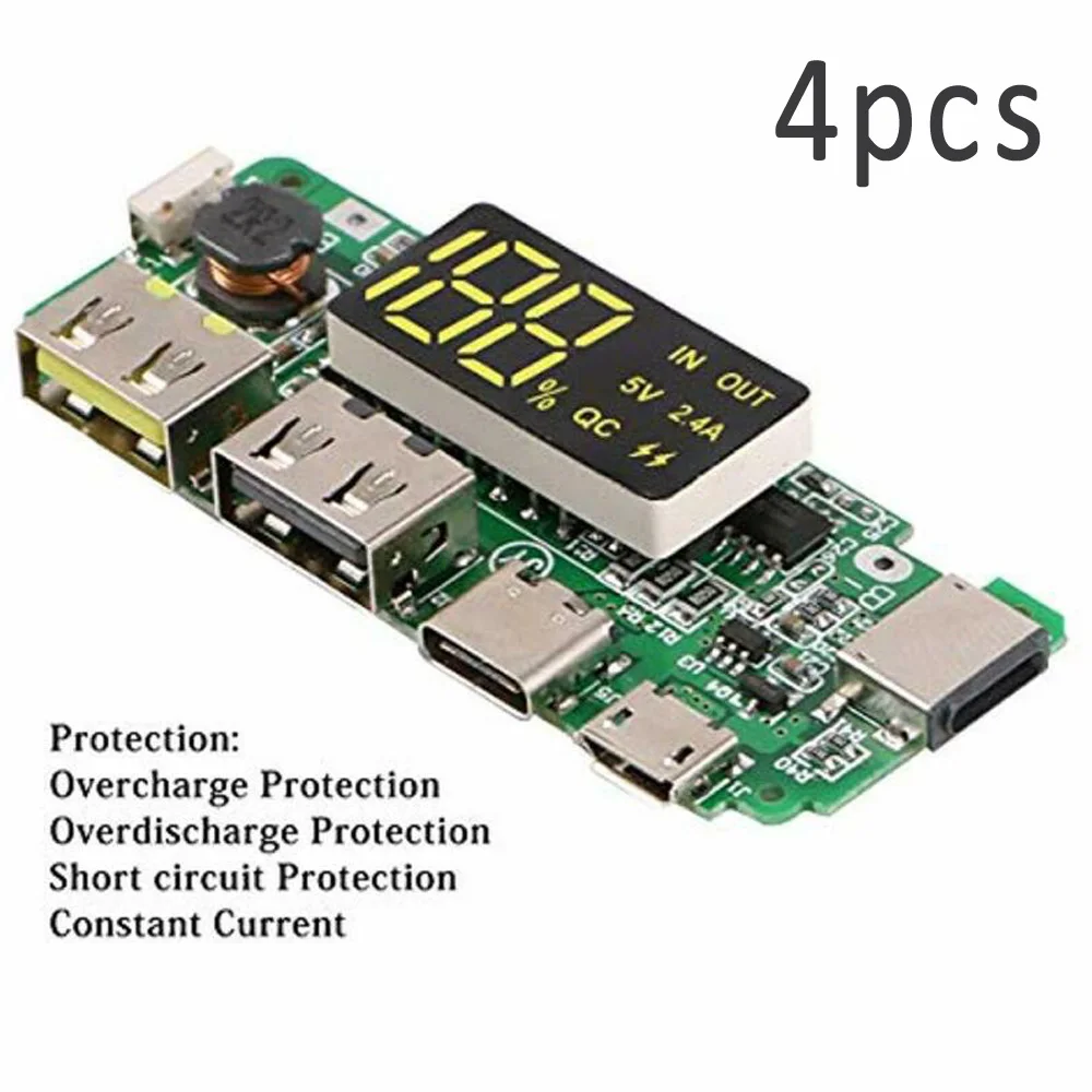 

5V 2.4A Dual USB 186 50 Charging Mobile Power Bank Module Board Set Replacement