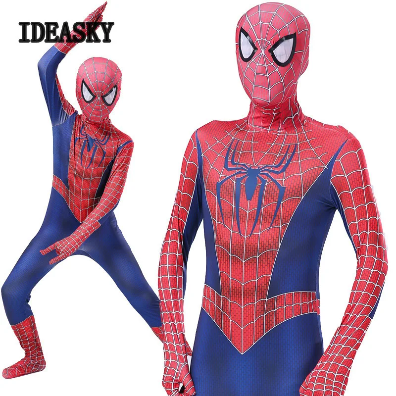 Маскарадные костюмы на Хэллоуин для мужчин взрослых Человек паук raimi zentai костюм 3d