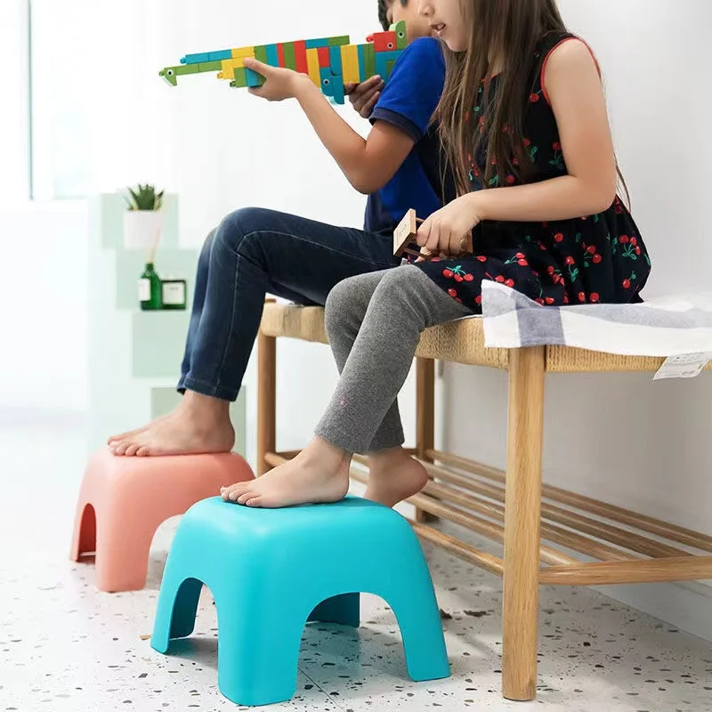 

Cartoon Original 29×29cm Household Chair Children's Stool For Pedal Bathroom Non-slip Furniture Toy Sofa Stool Rainbow Chair
