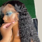 13X4 HD Прозрачная Кружевная передняя часть, парик с глубокой волной, фронтальные человеческие волосы, парики для женщин, предварительно выщипанные бразильские волосы, парик, Детские волосы