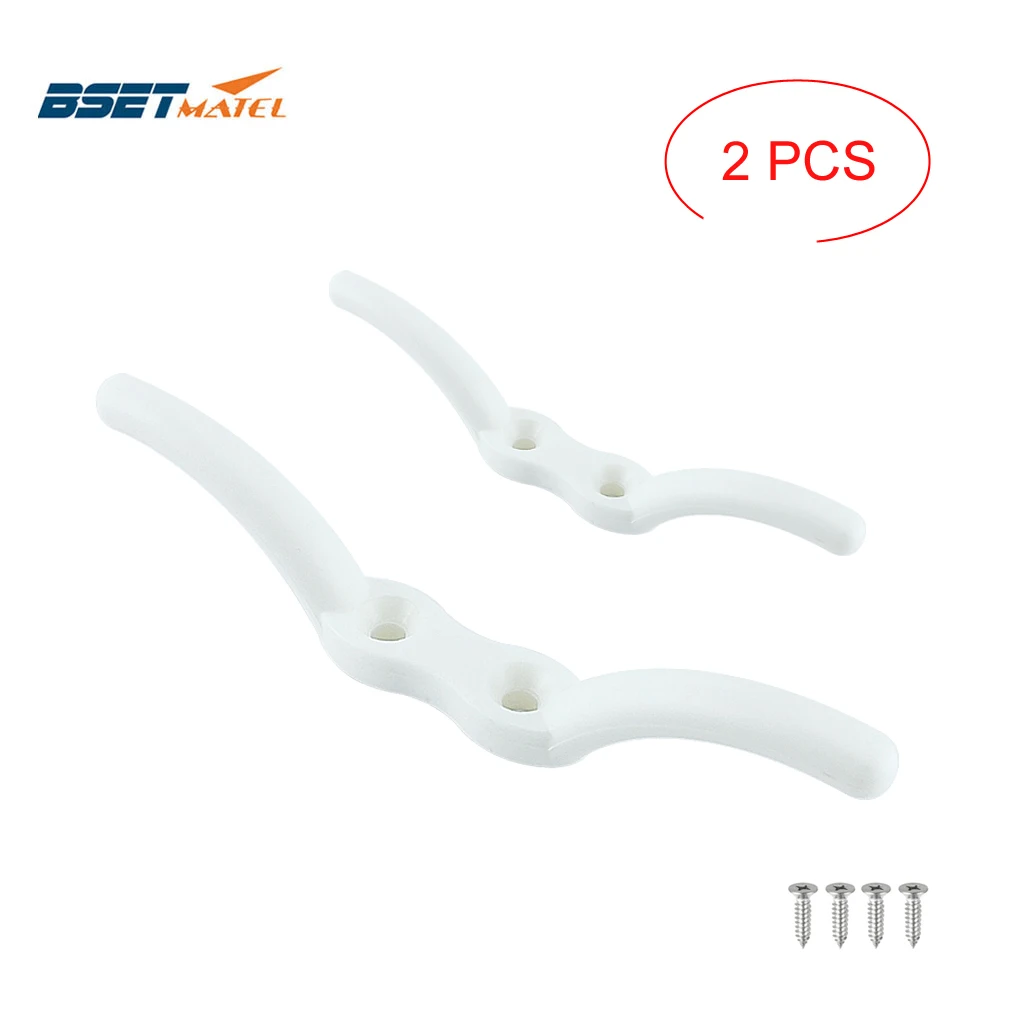 

2PCS Nylon Flagpole Cleat Hook Flag Rope Cleat Sailboat Sailing Mast Halyard Boat Marine Kayak Securing Tie Down Tarps Awnings