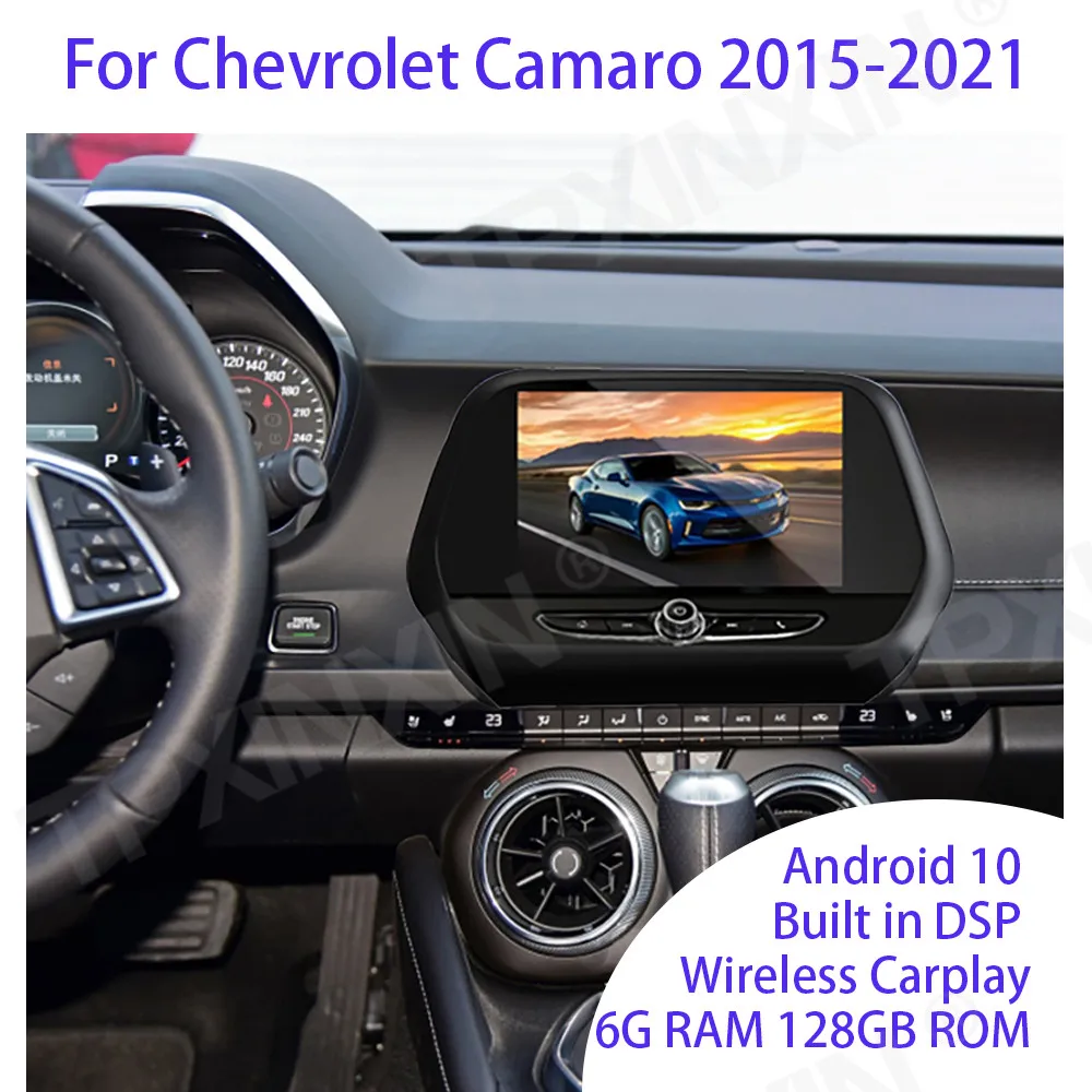 

Android 10 для Chevrolet Camaro 2010-2021 автомобильное радио 6 + 128G Автомобильная GPS-навигация стерео головное устройство мультимедийный плеер автомобильно...