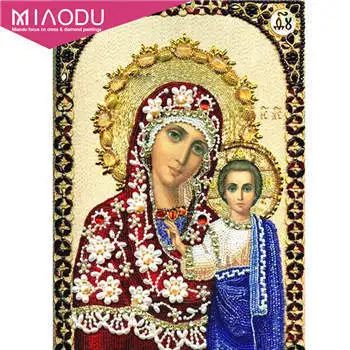 Miaodu Diy алмазная живопись Настенная Наклейка Ретро Религия подарок вышивка крестиком икона лидер Алмазная мозаика настоящая религиозная вышивка