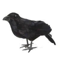 realistic crow black crow realistic crow artificial bird raven prop art and