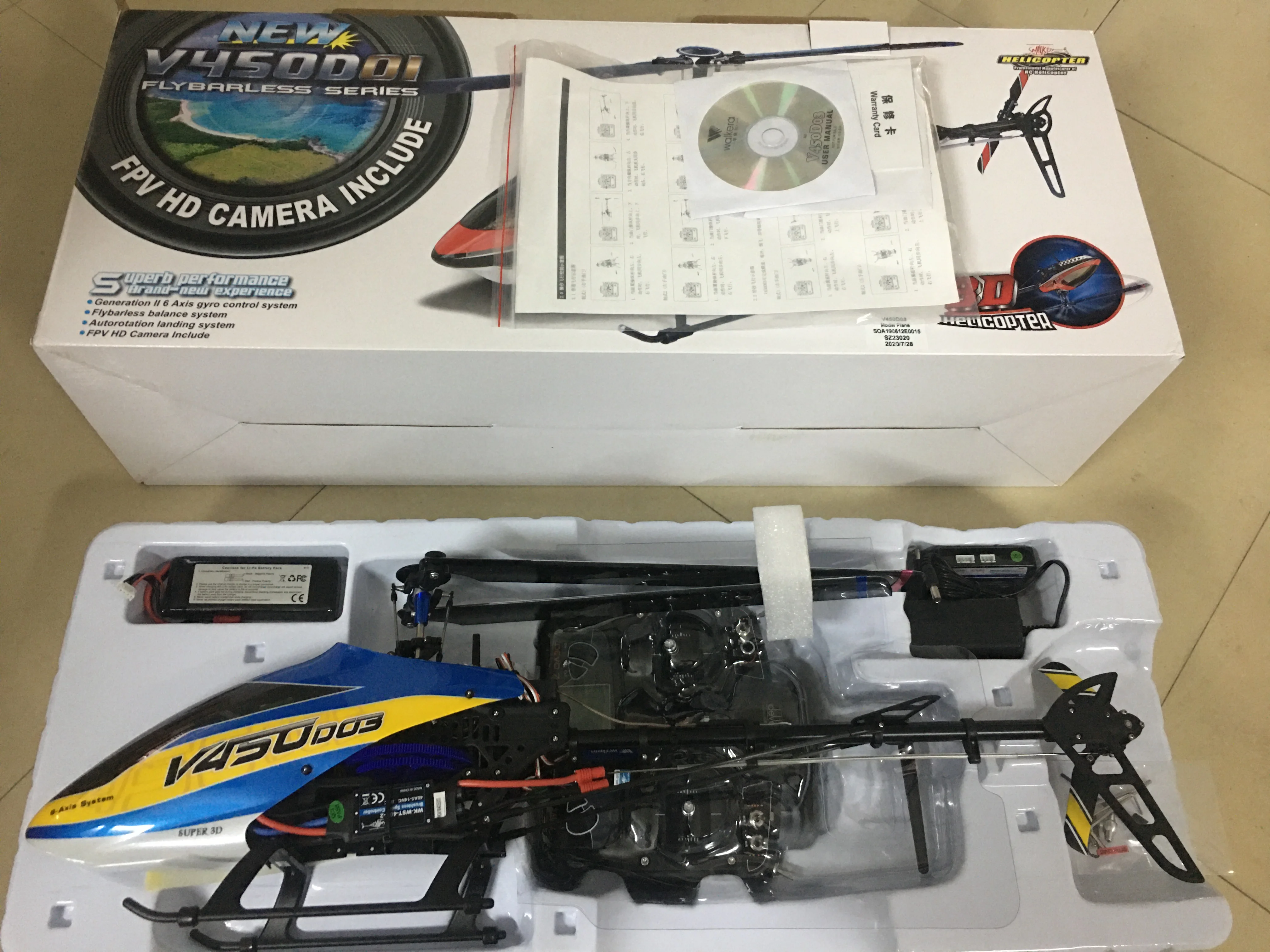 Оригинальный Walkera V450D03 р/у вертолет со стальным корпусом и Devo 7 передатчик 6CH 3D 6 Axis