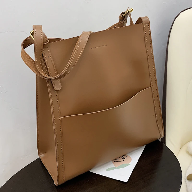 

Брендовый дизайн, роскошная женская сумка-ведро, Повседневная Большая вместительная сумка-мессенджер, Женская однотонная сумка