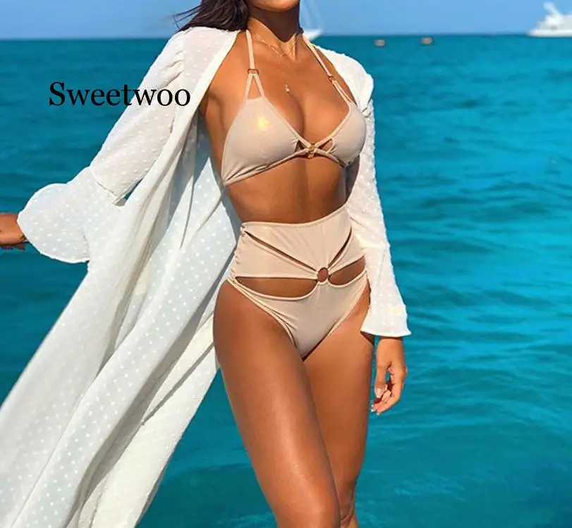 Модная Женская Длинная накидка прозрачные бикини накидки соблазнительный