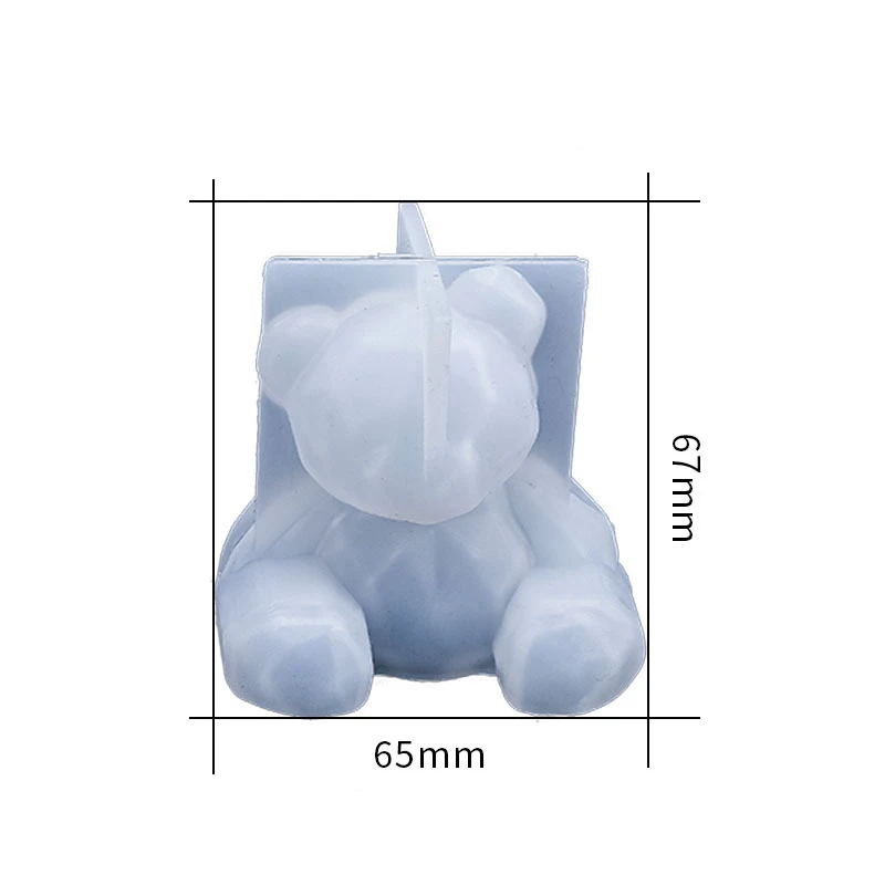 Сделай Сам кристалл эпоксидная смола трехмерная геометрическая форма медведь