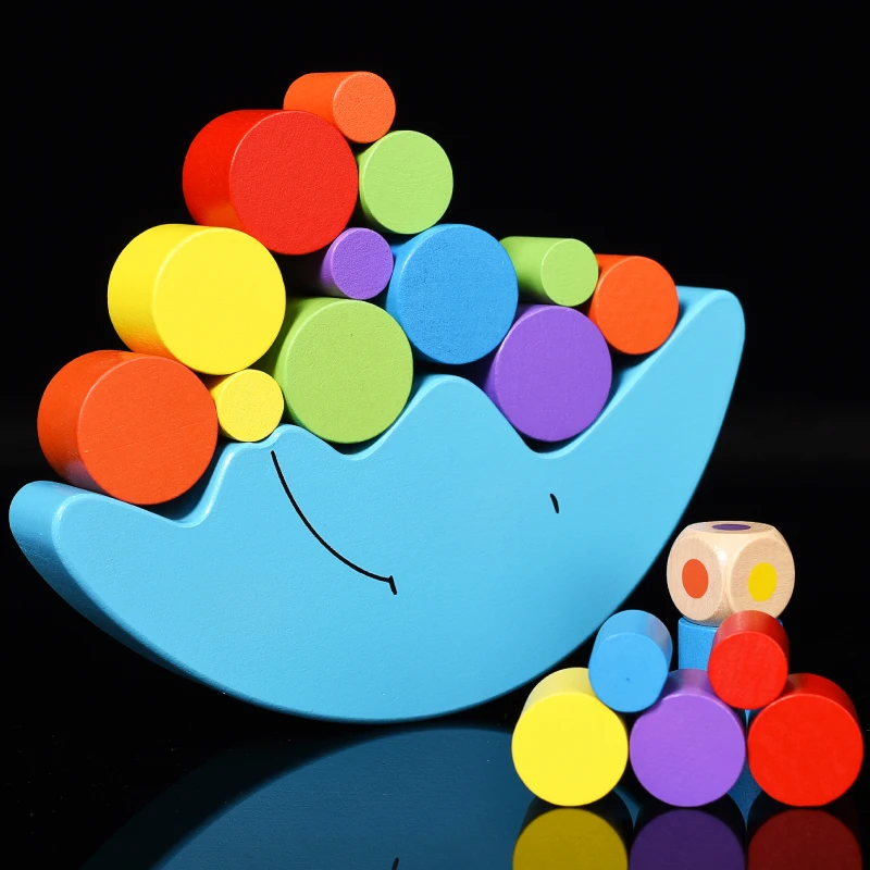 Луна балансировка Детский напольный игра Раннее Обучение пособие Монтессори