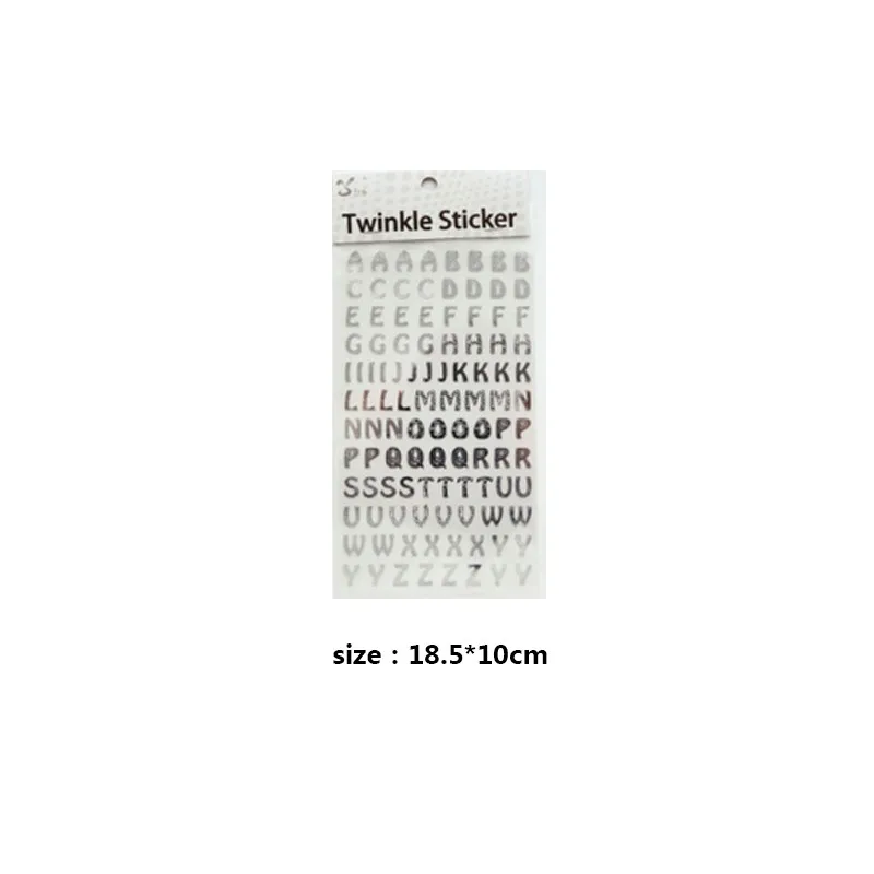 1sheet/pack 6 choices English alphabet hot stamping stickers Waterproof Number Labels | Дом и сад