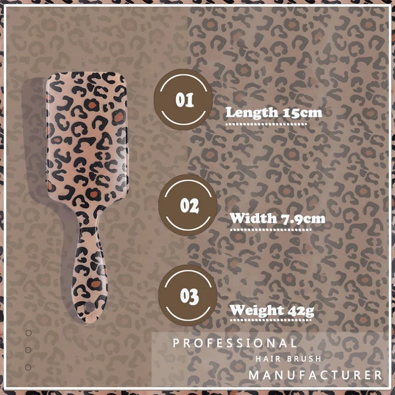 

Leopard Print Hair Brushes,Hair Detangling Brush Anti Static Massage Comb Hair Brush for All Hair Types