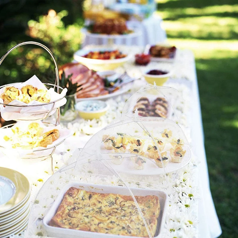 Пищевая крышка сетка пищевая палатка 6 упаковок белые тканевые крышки зонтик Sn