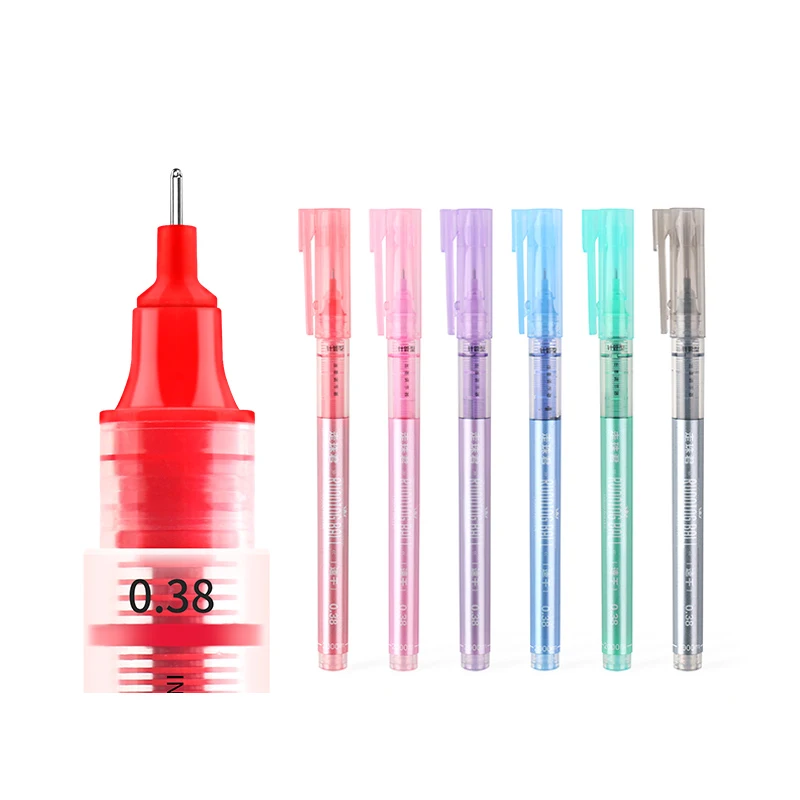 

Colored Gel Pens Quick Dry Needle Tip 0.38mm Red Purple Green Blue Rose-red Colored Pens for School Supplies