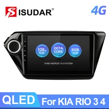 ISUDAR T72 QLED Android 10 Car Radio For KIA RIO 3 GPS Navigation Stereo Receiver with the Screen Octa Core RAM 8GB 4G No 2din