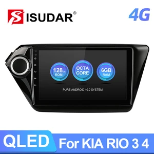 isudar t72 qled android 10 car radio for kia rio 3 gps navigation stereo receiver with the screen octa core ram 8gb 4g no 2din free global shipping