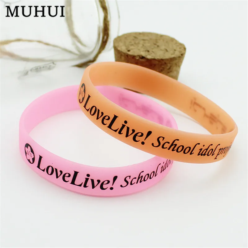 

Anime Love Live Lovelive! Candy Color Silicone Sport Bracelet Women Best Friend Rubber Wristband Men Jewelry Pulsera Gift