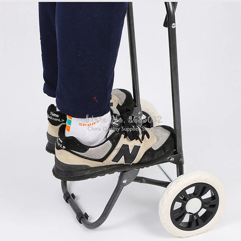 Дешевая складная корзина для покупок с колесо Сгустите стержень Чемодан