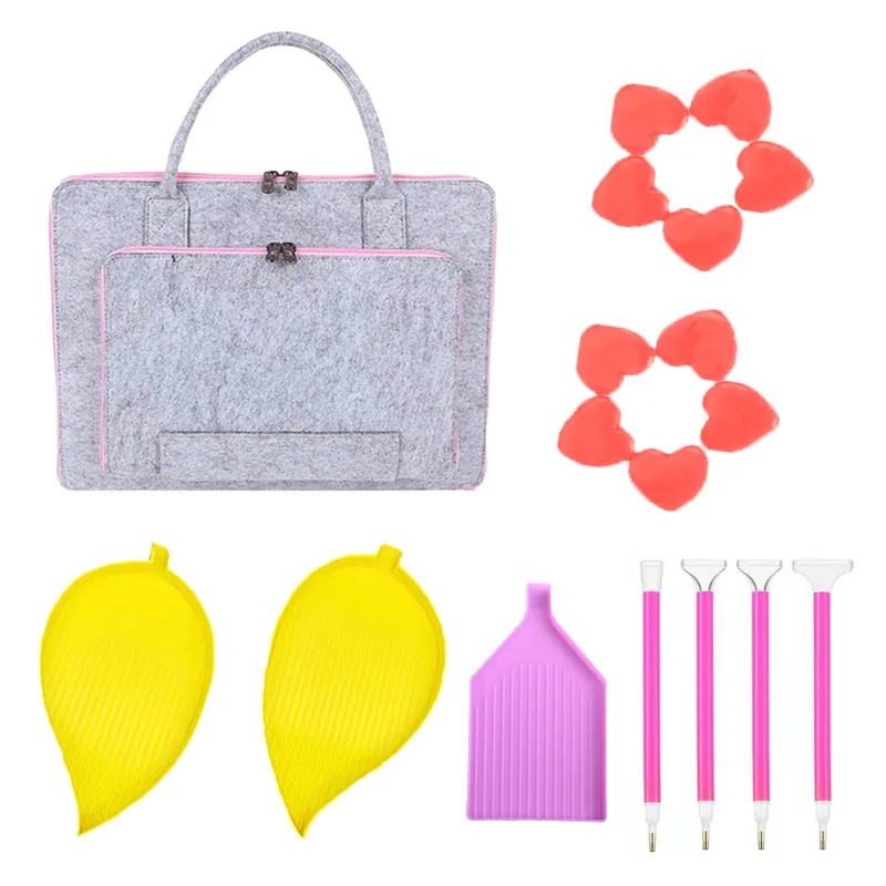 5D Diamond Painting Accessories Leaf Tray A4 Led Light Tabelt Pad With Holder HandBag Easy to Carry Diy Embroidery Mosaic Tools