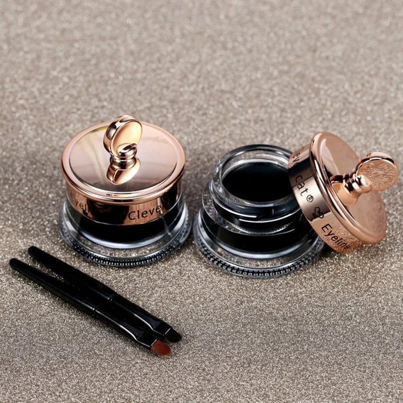 Набор для макияжа стойкий 1 шт. гель подводки глаз + Кисть Водостойкий карандаш