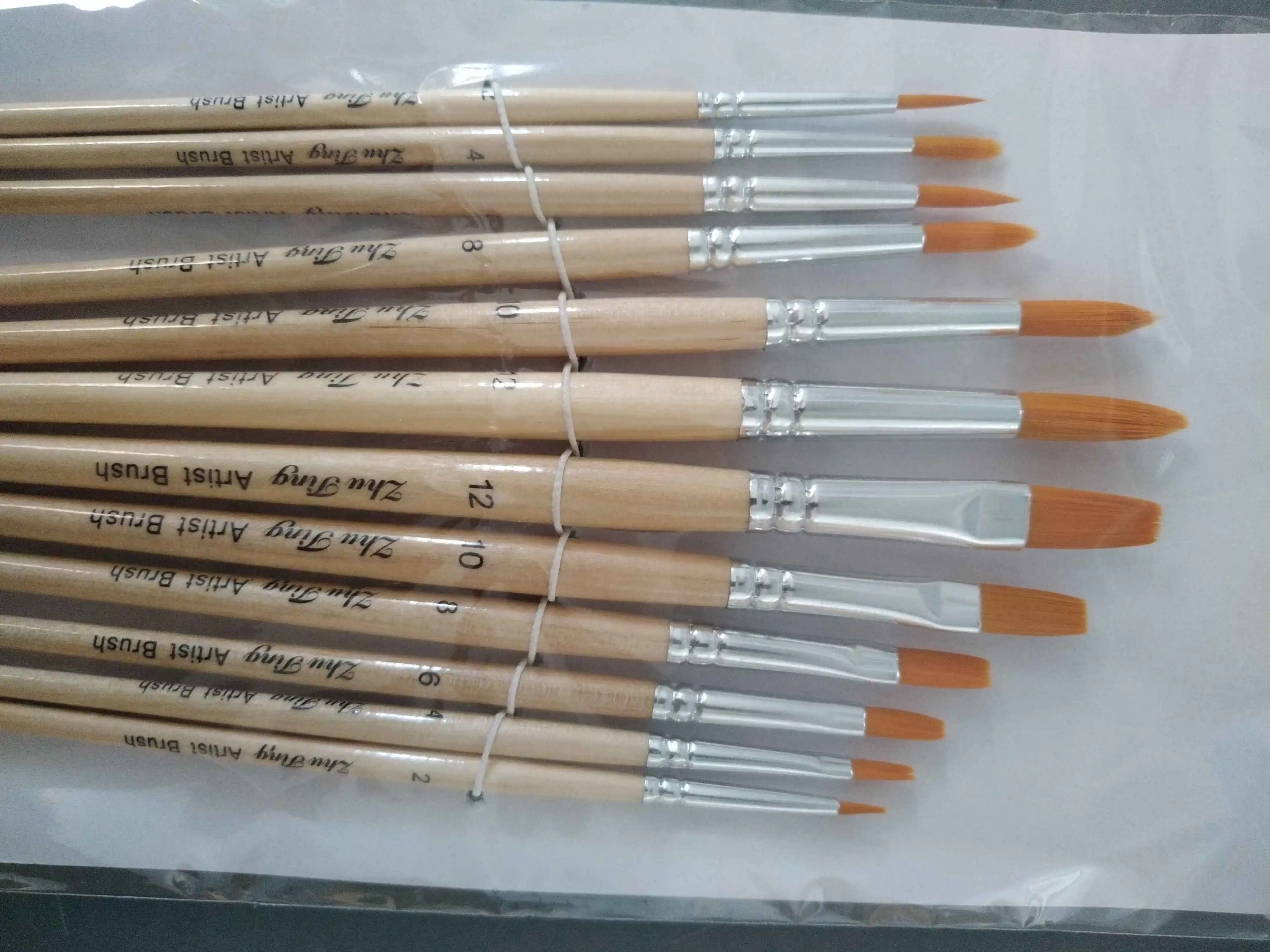 Набор кистей для рисования маслом нейлоновые кисти разных размеров 12 шт./лот|oil