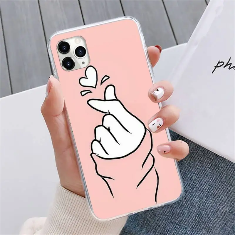 

Lovebay Silicone Love Heart Phone Case For iphone 12 5 5s 5c se 6 6s 7 8 plus x xs xr 11 pro max mini
