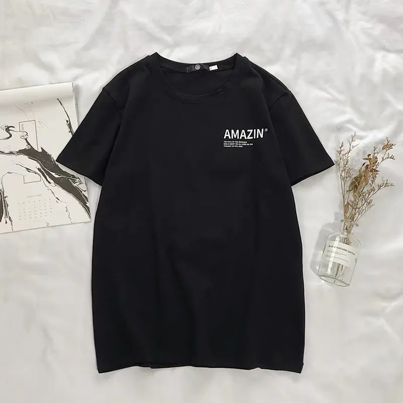 Повседневное хлопковая футболка|Футболки| |