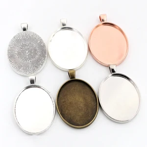 Новая мода 5 шт 30x40 мм внутренний размер 5 цветов покрытый классический стиль кабошон основа Установка Подвески