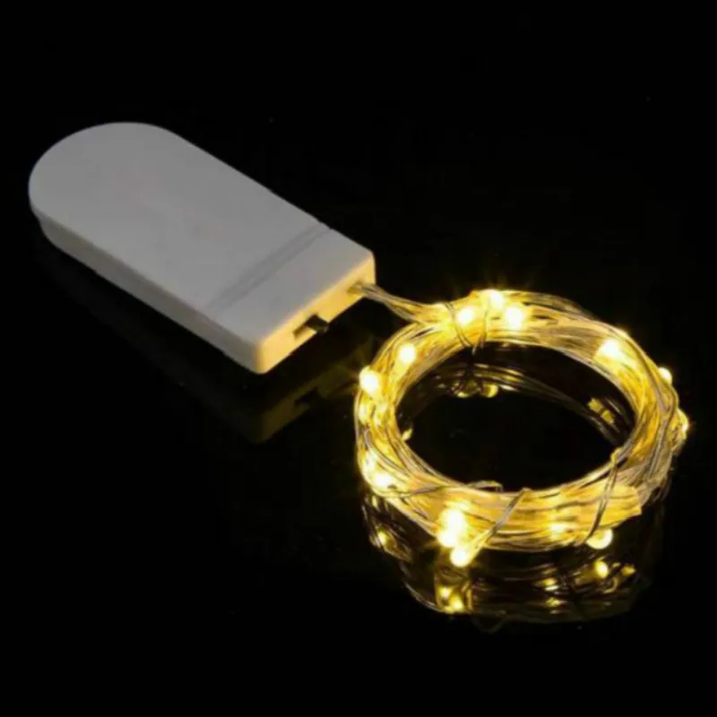 2 м/3 М кнопка Батарея Медь проволочная гирлянда Фея светодиодный гирлянды