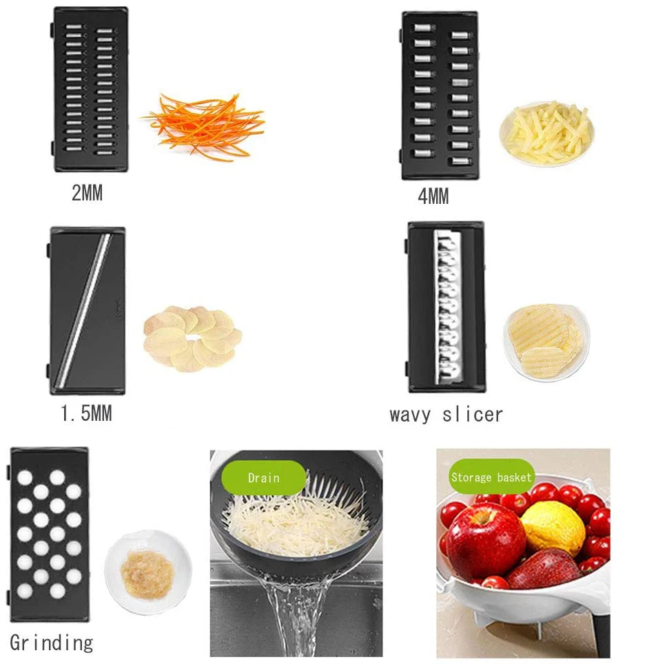 Многофункциональный Нож для овощей слайсер картофеля моркови сыра с дренажной