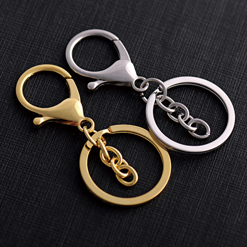 

Гальваническое металлическое кольцо для ключей с застежкой-карабином