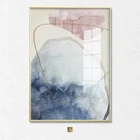 Абстрактный синий акварельный холст печать плакат художественный настенный художественный Рисунок Печать на холсте для дома гостиной Декор