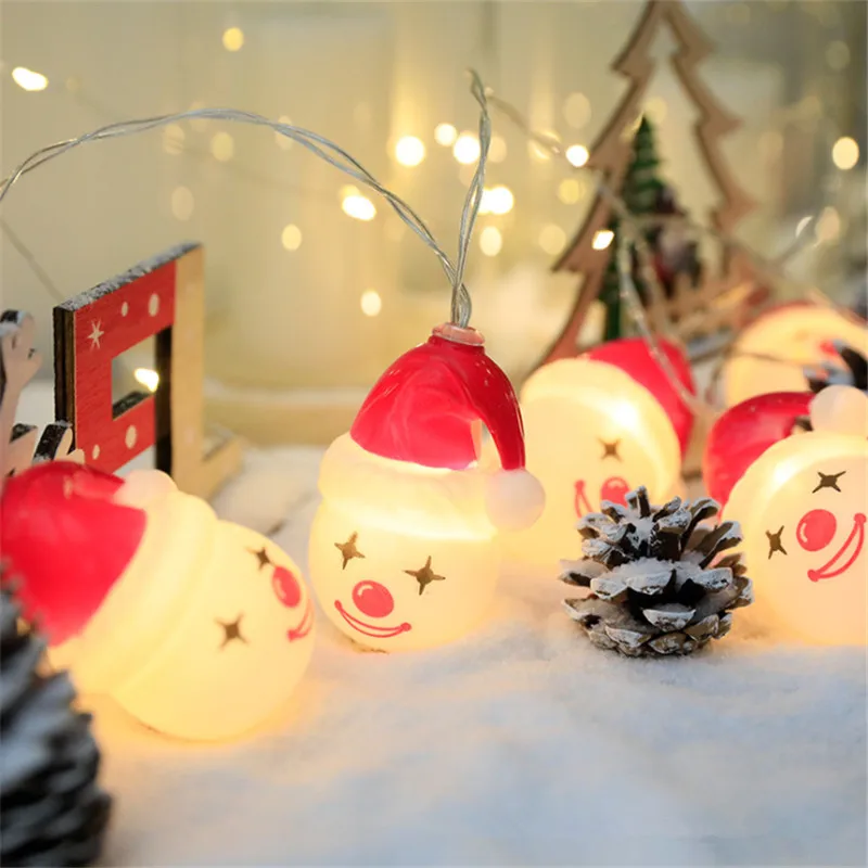

Christmas Decoration Light LED String Lights Santa Claus Snowflakes Snowman Lantern Lights Christmas Ornaments for Home Decor