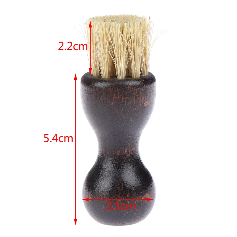 

1pcs Wooden Handle Shoes Shine Brush Polish Bristle Hair Buffing Brush Mini Gourd Shoes Oil Brush Dropshipping