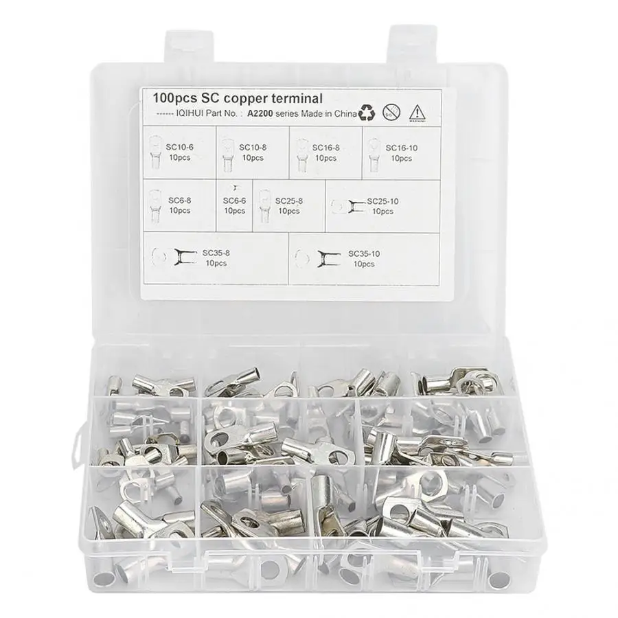 100 шт. набор медных зажимов для проводов | Автомобили и мотоциклы