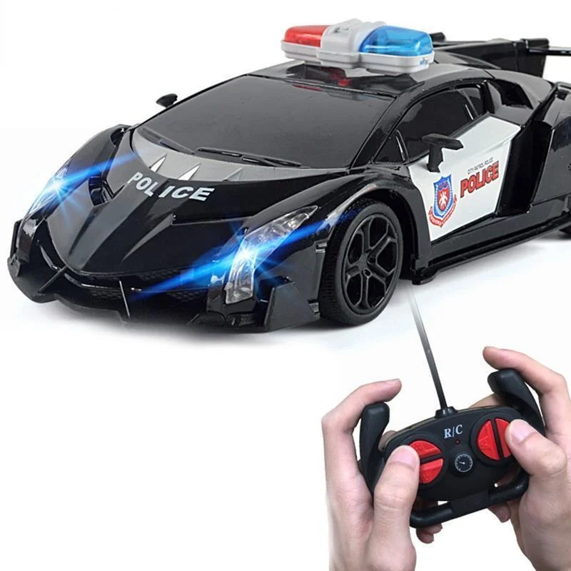 

Kids Toys Boys 1/24 RC Police Car Electric Cop Toys Remote Control Vehicles for Kids Birthday