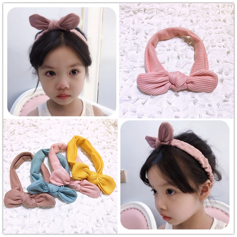 Повязка на голову для маленьких девочек вязаные повязки новорожденных мягкие