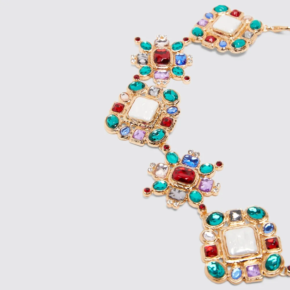 Ladyfirsy Винтаж цветок ZA ремни Женская мода имитация жемчуга платье кристалл Ceinture цепи подарок на день рождения джинсы кожаный ремень