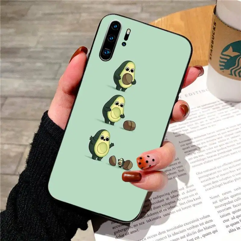 Милый чехол Kawaii с авокадо для huawei p20 p30 p40 pro mate 10 20 30 lite p smart y7 2019 plus nova 3I чехлы