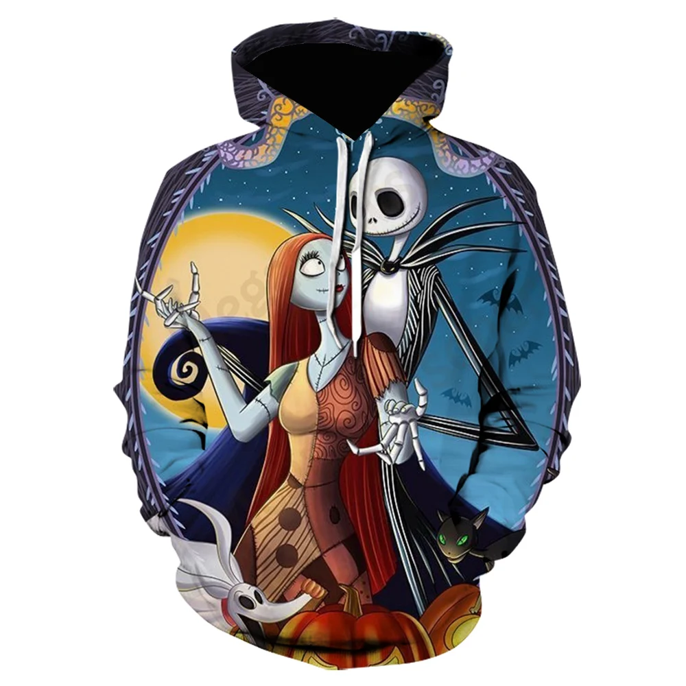 

Harajuku style 3D printing hoodie men's skull clown hoodie thriller evil fun letter hoodie sports casual pullover oversized s-5x
