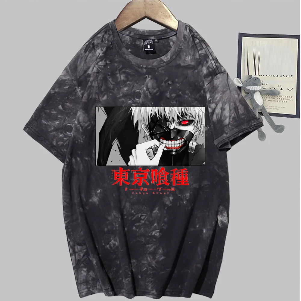 

Anime Tokyo Ghoul Clothes Tshirt Male Tumblr Tie Dye T Shirt Casual Kaneki Ken Graphic Tees Summer Top Ulzzang