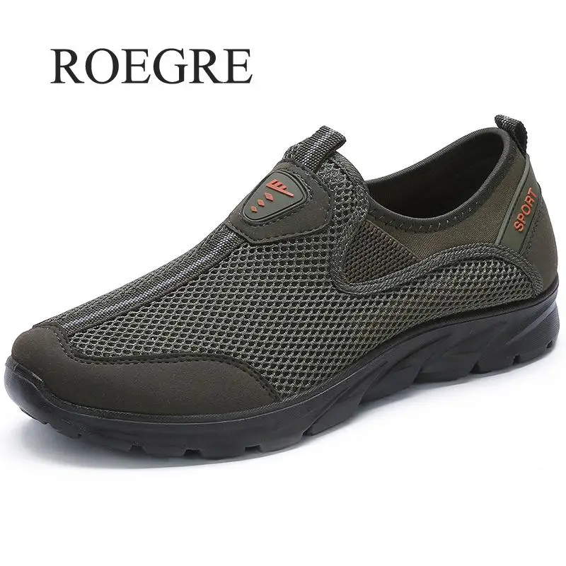 Сетчатые удобные мужские повседневные туфли дышащие лоферы с мягкой подошвой